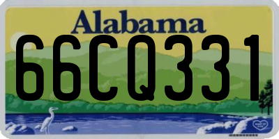 AL license plate 66CQ331