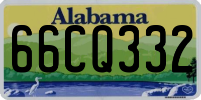 AL license plate 66CQ332