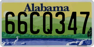 AL license plate 66CQ347