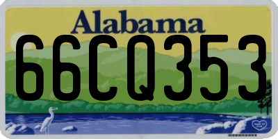 AL license plate 66CQ353