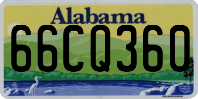 AL license plate 66CQ360