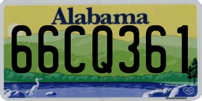 AL license plate 66CQ361