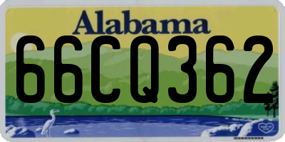 AL license plate 66CQ362