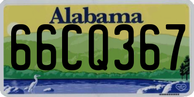 AL license plate 66CQ367