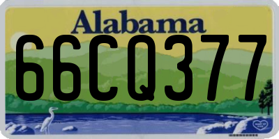 AL license plate 66CQ377