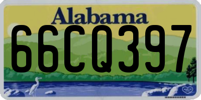 AL license plate 66CQ397