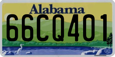 AL license plate 66CQ401
