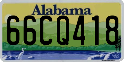 AL license plate 66CQ418