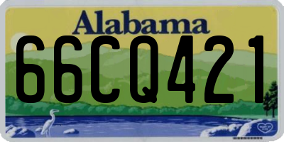 AL license plate 66CQ421