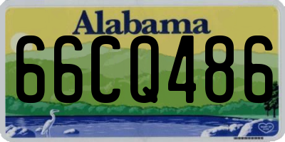AL license plate 66CQ486