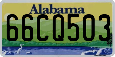 AL license plate 66CQ503