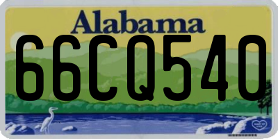 AL license plate 66CQ540