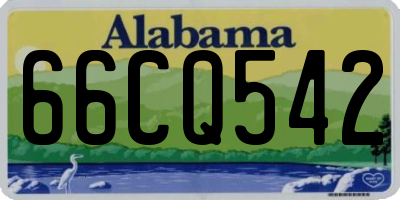 AL license plate 66CQ542