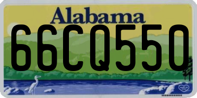 AL license plate 66CQ550