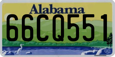 AL license plate 66CQ551