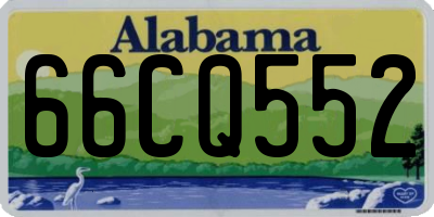 AL license plate 66CQ552