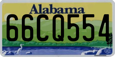 AL license plate 66CQ554