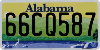 AL license plate 66CQ587