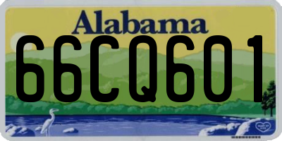 AL license plate 66CQ601