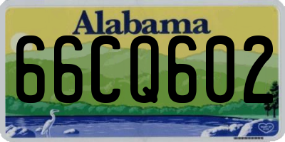 AL license plate 66CQ602