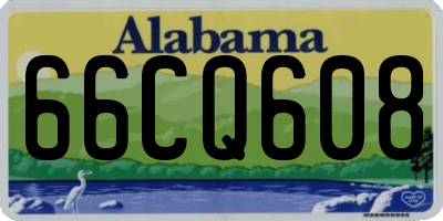 AL license plate 66CQ608