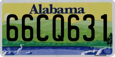 AL license plate 66CQ631