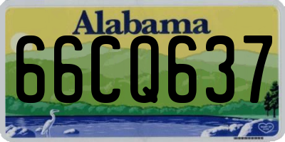 AL license plate 66CQ637