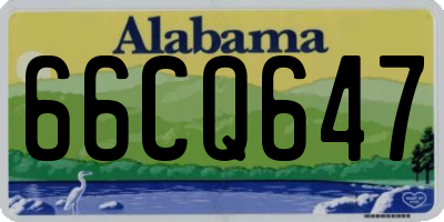 AL license plate 66CQ647