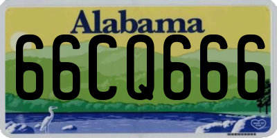 AL license plate 66CQ666
