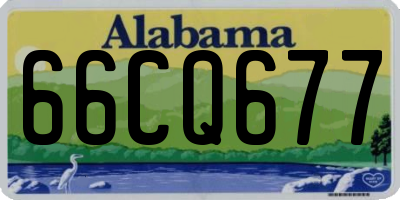 AL license plate 66CQ677