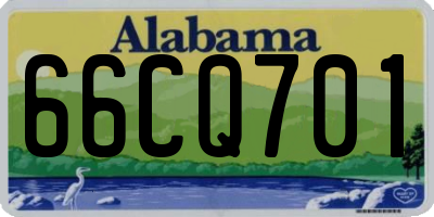 AL license plate 66CQ701