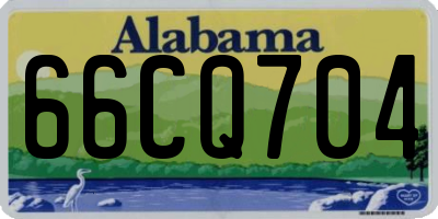 AL license plate 66CQ704