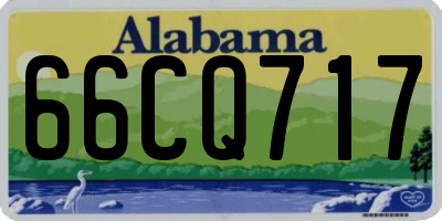 AL license plate 66CQ717