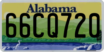 AL license plate 66CQ720
