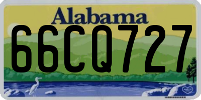 AL license plate 66CQ727