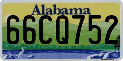 AL license plate 66CQ752