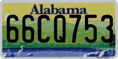 AL license plate 66CQ753