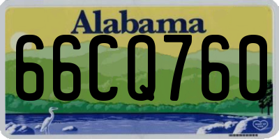 AL license plate 66CQ760