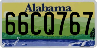 AL license plate 66CQ767