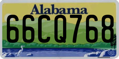 AL license plate 66CQ768