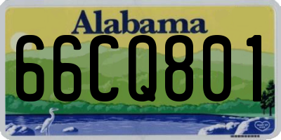 AL license plate 66CQ801