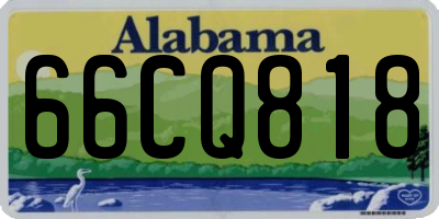 AL license plate 66CQ818