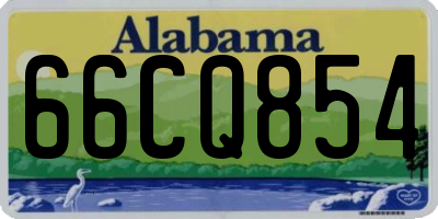 AL license plate 66CQ854