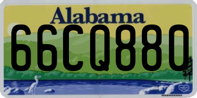 AL license plate 66CQ880