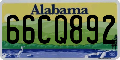 AL license plate 66CQ892