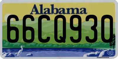 AL license plate 66CQ930