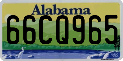 AL license plate 66CQ965