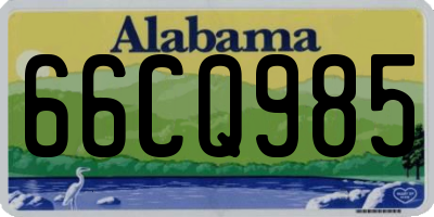 AL license plate 66CQ985