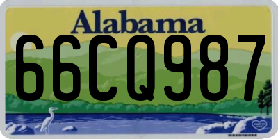 AL license plate 66CQ987