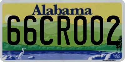AL license plate 66CR002